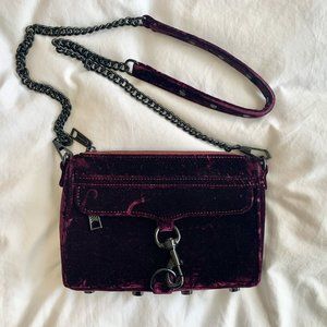 Rebecca Minkoff crushed velvet crossbody purse